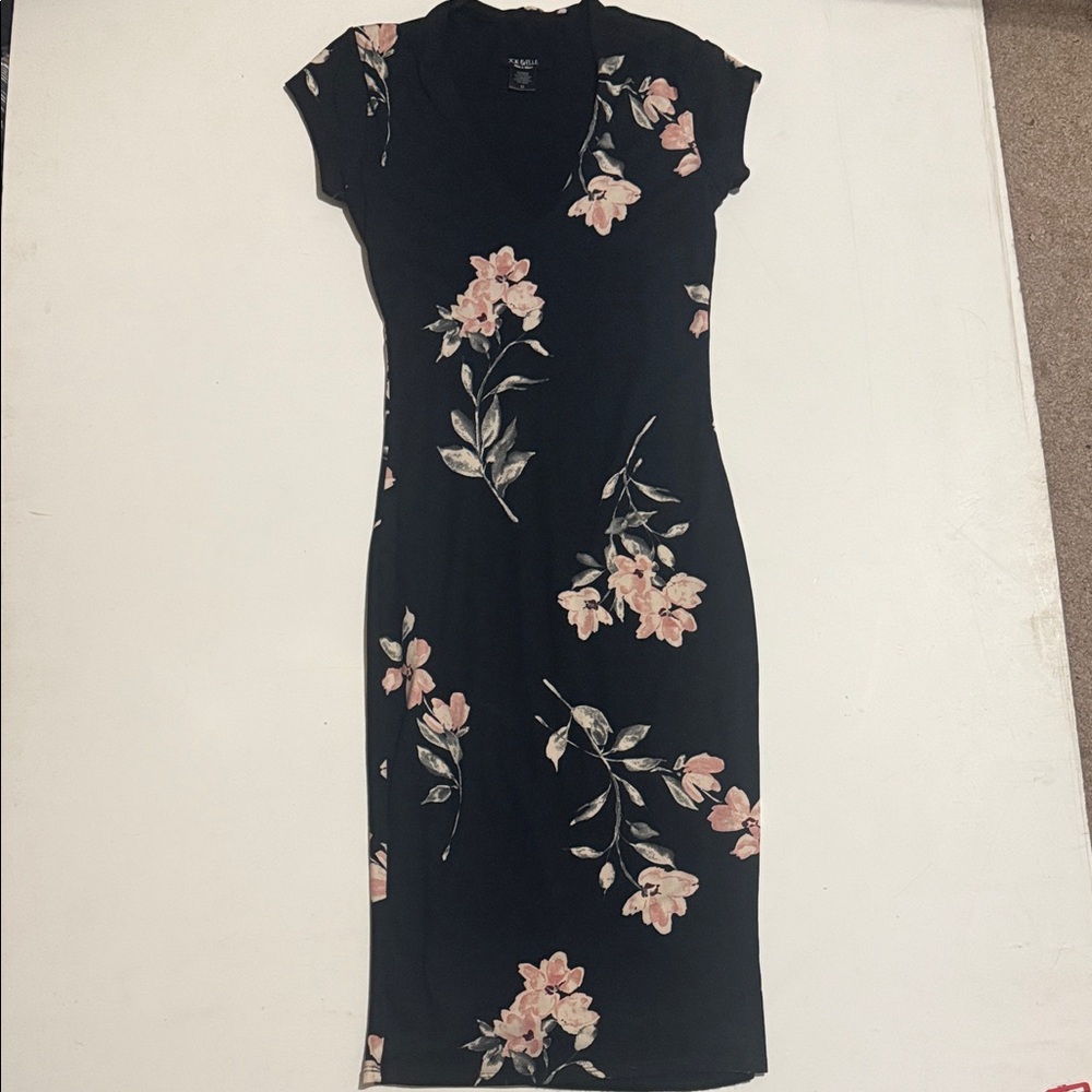 Joe & Elle Black Floral Print Dress